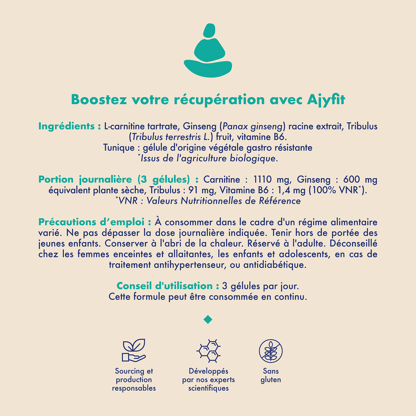 Ayurveda compléments alimentaires sport bio vegan made in france fitness récupération musculaire Made in France