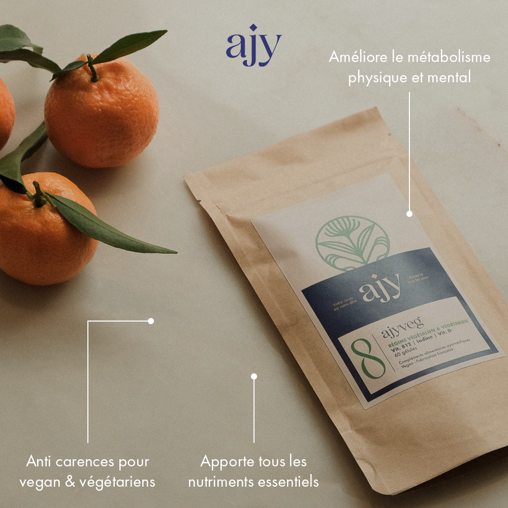 Ajyveg compléments alimentaires vegan bio made in france ayurveda