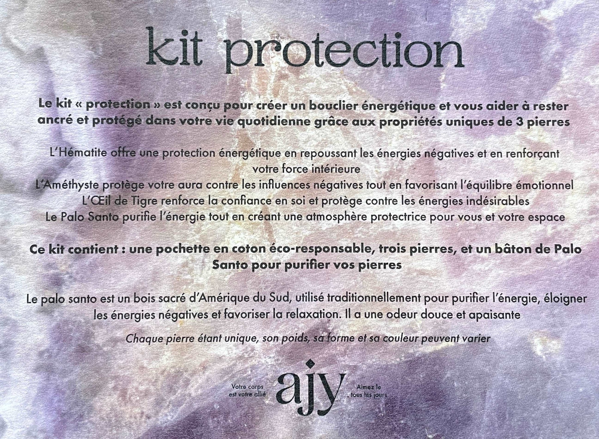 Kit lithothérapie "Protection"